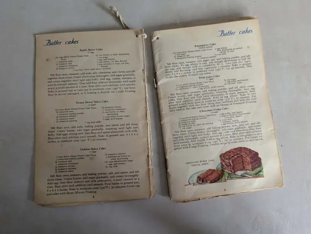 Swans Down Kitchen Recipe Booklet 1928 Igleheart Brothers Inc